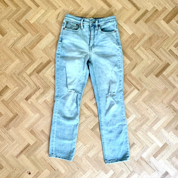 Madewell The High-Rise Slim Crop Boyjean Size 24 - Picture 3 of 8